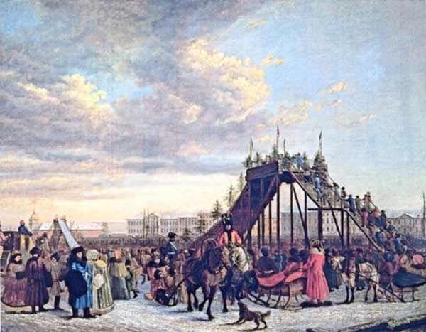 ТОМАС АТКИНСОН Катание с гор на Неве. 1792