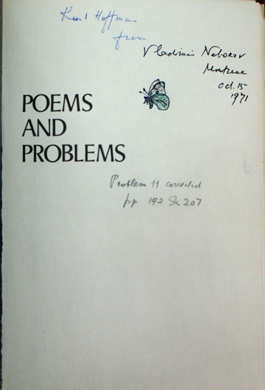 Лот № 141. Набоков, В. Poems and problems
