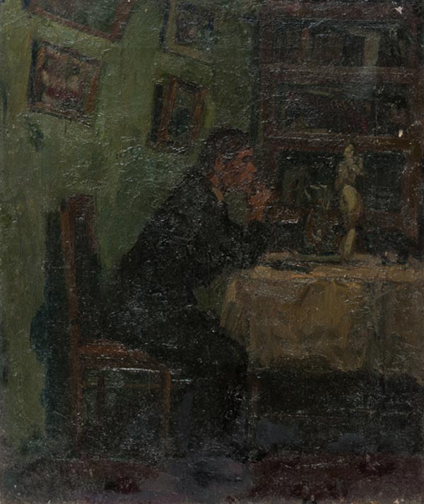 Waiting Romadin NM Sculptor (portrait Grigoriev) . in 1940-e 