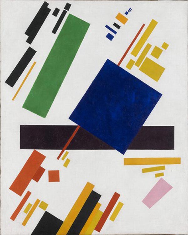  Kasimir Malevich Suprematist composition (blue rectangle over the red beam) 