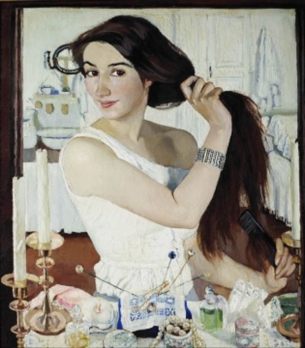 ЗИНАИДА СЕРЕБРЯКОВА За туалетом. Автопортрет. 1909
