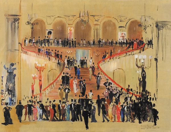 ЮРИЙ ПИМЕНОВ Бал у Олимпии
Эскиз сценической декорации к «Даме с камелиями». 1946