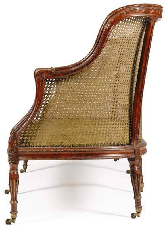 Sofas artificial rosewood and rushes of Francois Herve. 1780. Because of this purchase the Duchess was in major debt 