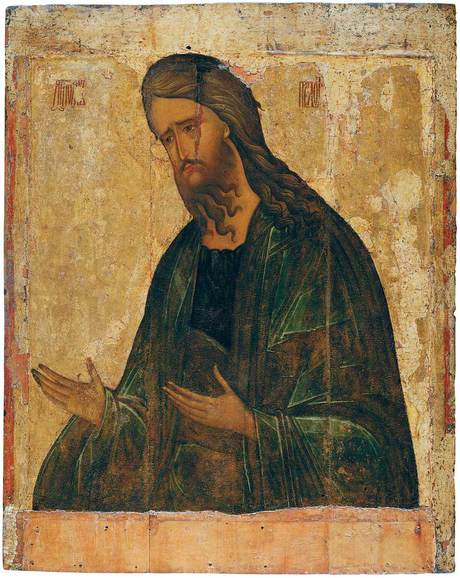 ANDRE RUBLYOV (?) Icon of John the Baptist. 