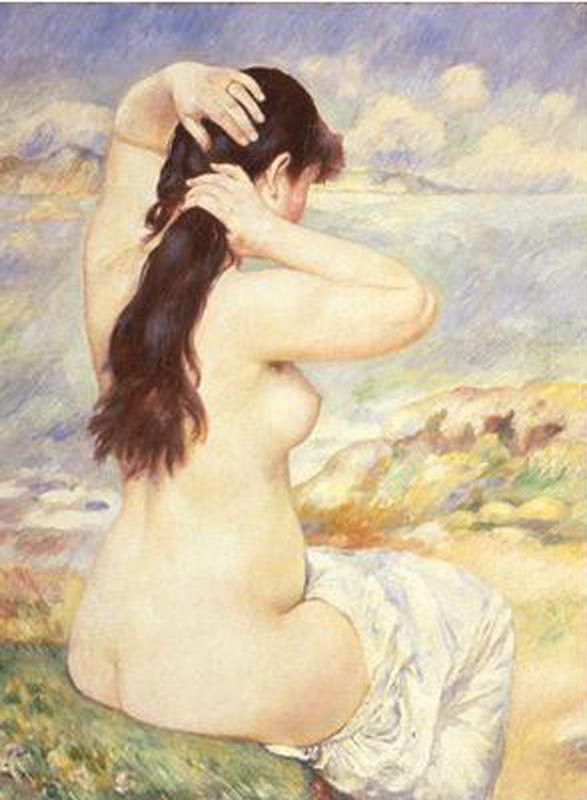 Pierre-Auguste Renoir Bather, combed hair. 1885