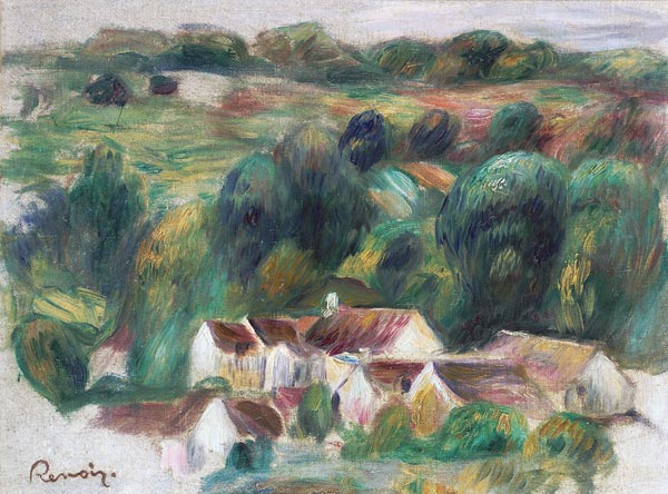 Pierre-Auguste Renoir Landscape with the village. 1893