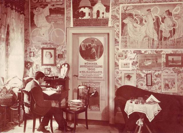 The Collector Poster Hans Sachs surrounded by items from his collection