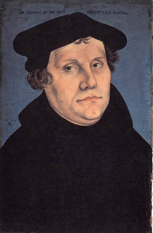 Lucas Cranach portrait of Martin Luther. 1529