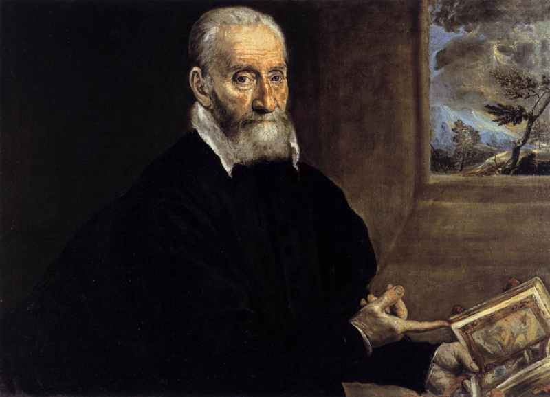  El Greco portrait of Giulio Clovio . 1571-1572