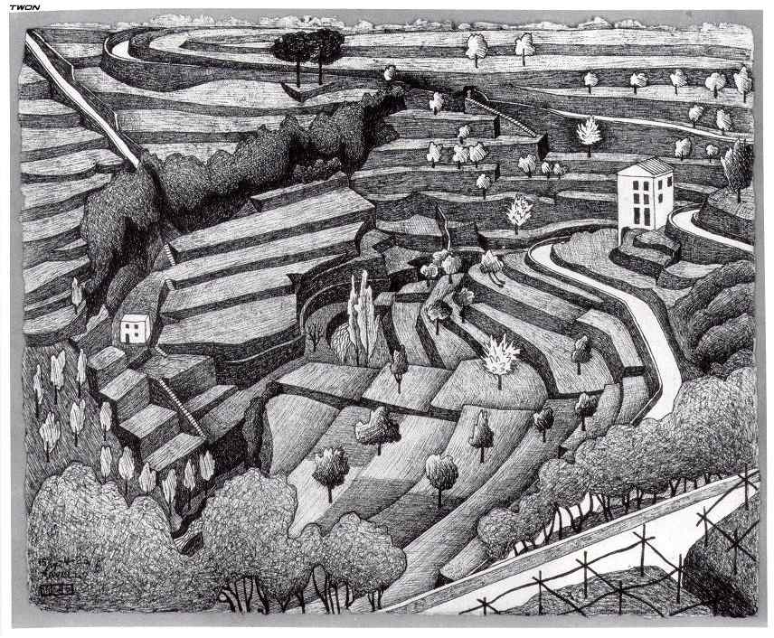  Escher View of Ravello , Italy. 1923 
