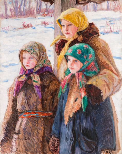  Nikolay Bogdanov- Belsky Three Sisters . 1920-30- e 