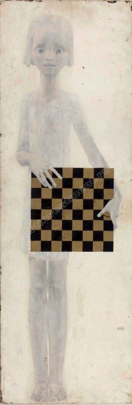 ВИТАЛИЙ КОМАР Девочка с шахматной доской. 1961