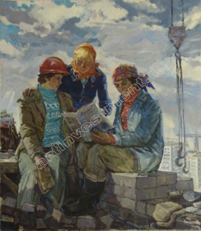 Размышления о труде. Советская живопись. Картины советских художников.