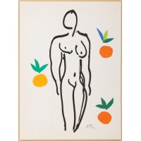 ﴾XXI век﴿ Анри Эмиль Бенуа МАТИСС (Henri Émile Benoît Matisse, 1869–1954) Обнаженная с апельсинами. Лист из журнала Verve Vol. IX No. 35/36, «Les Dernières Oeuvres de Matisse 1950–1954». 1958